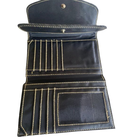 Daniel Ray Black Folded Wallet Snap Closure - Picture 4 of 8